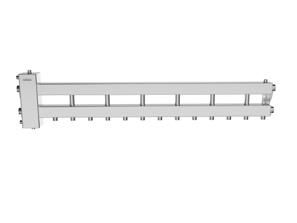 BMSS-150-7D (нерж., до 150 кВт, подкл. котла G 1½″, 6 контуров G 1″, боковой контур G 1½″)